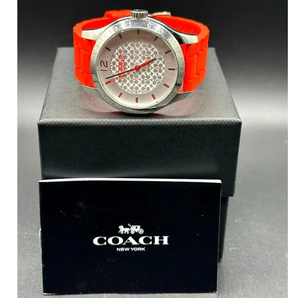 Coach Maddy CA.69.3.14.0706 Orange Silicone 41mm Quartz Women's Watch